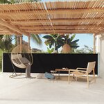 vidaXL Auvent latéral rétractable de patio 117x600 cm Noir