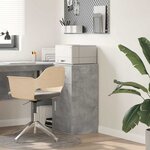 vidaXL Buffet avec tiroir Gris béton 38 x 34 x 75 cm