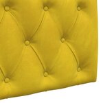 vidaXL Tête de lit suspendue Jaune Velours