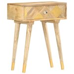 vidaXL Table de chevet 43 x 30 x 58 cm Bois de manguier massif