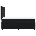 vidaXL Sommier à lattes de lit avec matelas Noir 100x200 cm Velours