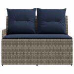 vidaXL Sofa de jardin avec accoudoirs et sofa d'angle 2 Pièce Rotin PE