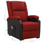 vidaXL Fauteuil de massage Rouge bordeaux Tissu