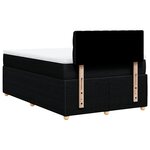 vidaXL Sommier à lattes de lit avec matelas noir 120x190 cm tissu