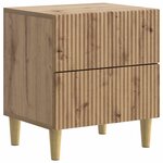 vidaXL Cabinet de chevet 2 pc Chêne artisanal 43 x 34 5 x 48 cm