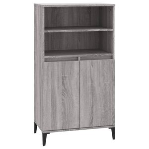 vidaXL Buffet haut Sonoma gris 60x36x110 cm Bois d'ingénierie