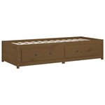vidaXL Lit de jour sans matelas marron miel 90x190 cm bois pin massif