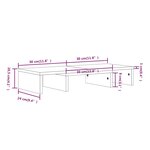 vidaXL Support pour moniteur 60x24x10 5 cm Bois de pin solide