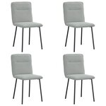 vidaXL Chaises à manger lot de 4 Gris clair Velours