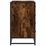 vidaXL Commode chêne fumé 70x41x70 cm bois d'ingénierie