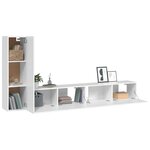 vidaXL Ensemble de meubles TV 3 Pièces Blanc Bois d'ingénierie