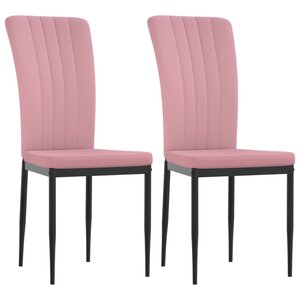 vidaXL Chaises à manger lot de 2 Rose Velours