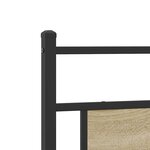 vidaXL Cadre de lit en métal sans matelas chêne sonoma 193x203 cm