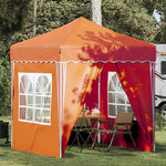 vidaXL Tente de fête pop-up 195 x 195 x 245 cm Orange Tissu Oxford