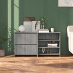 vidaXL Buffets 2 Pièces Sonoma gris Bois d'ingénierie