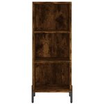 vidaXL Buffet haut Chêne fumé 34 5x34x180 cm Bois d'ingénierie