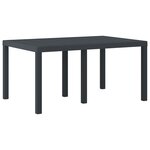 vidaXL Ensemble salle à manger jardin 5 pièces Anthracite Poly Rattan