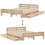 vidaXL Cadre de lit sans matelas 160x200 cm bois massif de pin