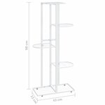 vidaXL Support pour plantes 5 niveaux 43x22x98 cm Blanc Métal