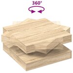 vidaXL Table basse rotative à 360 degrés chêne sonoma 70x70x34 5 cm