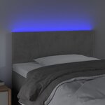 vidaXL Tête de lit à LED Gris clair 80x5x78/88 cm Velours