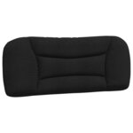 vidaXL Coussin de tête de lit noir 100 cm tissu