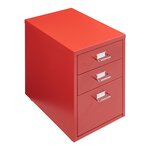 Caisson de bureau armoire meuble de rangement à roulettes acier 48 x 28 x 41 cm rouge 03_0009122