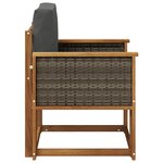 vidaXL Sofa de milieu extérieur Bois d'Acacia Massif Naturel