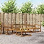 vidaXL Ensemble de canapés d'extérieur 5 Pièces Naturel