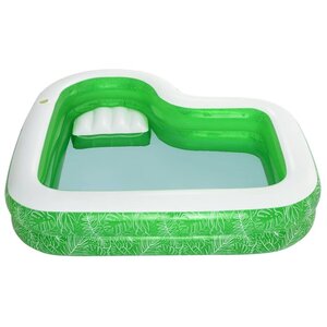 Bestway Piscine avec siège Tropical Paradise 231x231x51 cm