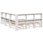 vidaXL Lit bibliothèque sans matelas blanc 160x200 cm bois pin massif