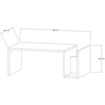 Table basse Memo rectangulaire - Effet marbre Travertin - 86 8 x 32 4 x 50 cm