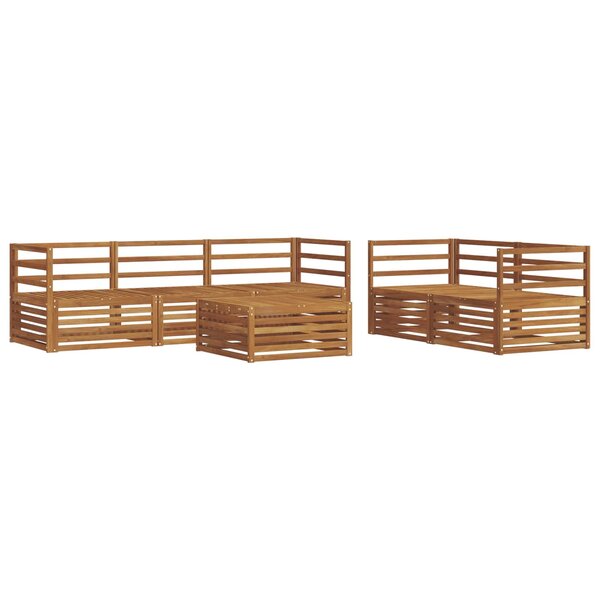 vidaXL Ensemble de canapés d'extérieur 6 Pièces Naturel