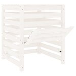 vidaXL Composteur Blanc 63 5x63 5x77 5 cm Bois massif de pin