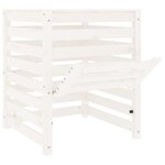 vidaXL Composteur Blanc 63 5x63 5x77 5 cm Bois massif de pin