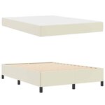 vidaXL Cadre de lit avec matelas Crème 140 x 200 cm Faux cuir