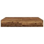 vidaXL Cadre de lit avec rangement Bois Ancien 150 x 200 cm