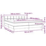 vidaXL Sommier à lattes de lit et matelas vert foncé 180x220cm velours