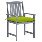 vidaXL Chaises de jardin avec coussins 4 Pièces Gris Bois d'acacia massif