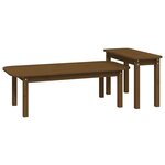 vidaXL Ensemble de tables basses 2 Pièces Marron miel Bois massif de pin