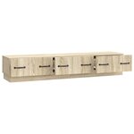 vidaXL Meuble TV Chêne Sonoma 147 x 34 5 x 27 cm Bois d'ingénierie