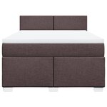 vidaXL Sommier à lattes de lit avec matelas Marron foncé 140x190 cm