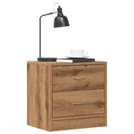 vidaXL Tables de chevet 2 Pièces chêne artisanal bois d'ingénierie