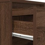 VidaXL Table de chevet avec lumières LED chêne marron 38x34x50 cm