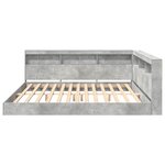 vidaXL Lit Bibliothèque Gris béton 180 x 200 cm Bois d'ingénierie