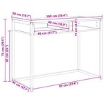 vidaXL Bureau Chêne noir 100 x 50 x 75 cm Bois d'ingénierie