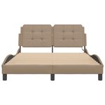 vidaXL Cadre de lit avec LED sans matelas Zadar cappuccino 120x200 cm