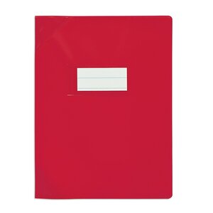 Protège-cahier PVC 150 Strong Line 24x32 cm opaque Rouge OXFORD