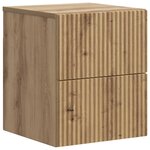 vidaXL Cabinet de chevet mural 2 pièces Chêne artisanal