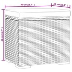 vidaXL Poufs avec coussins lot de 2 noir 40x30x40 cm résine tressée